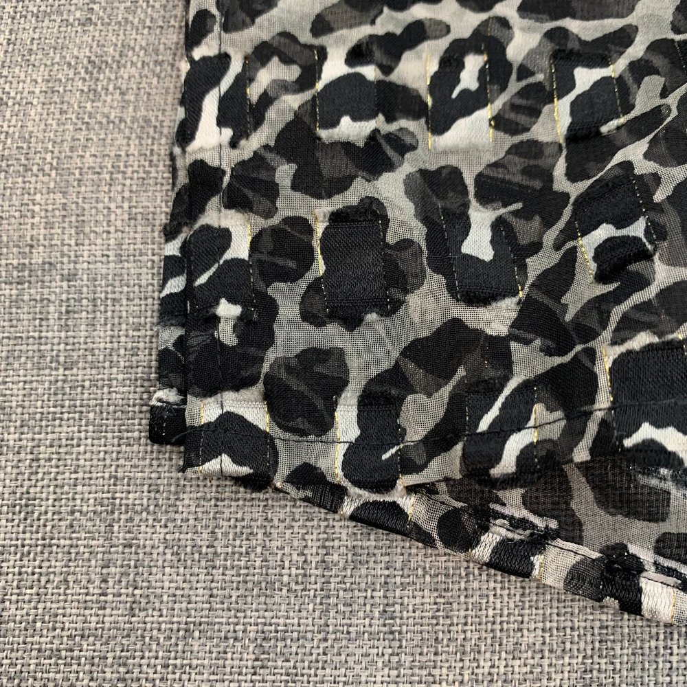 Notations Women's Button Down Sheer Blouse Leopar… - image 6